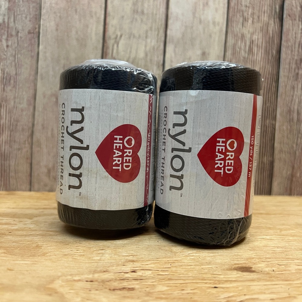 Lot of 2 Red Heart Nylon Crochet Thread Size 18